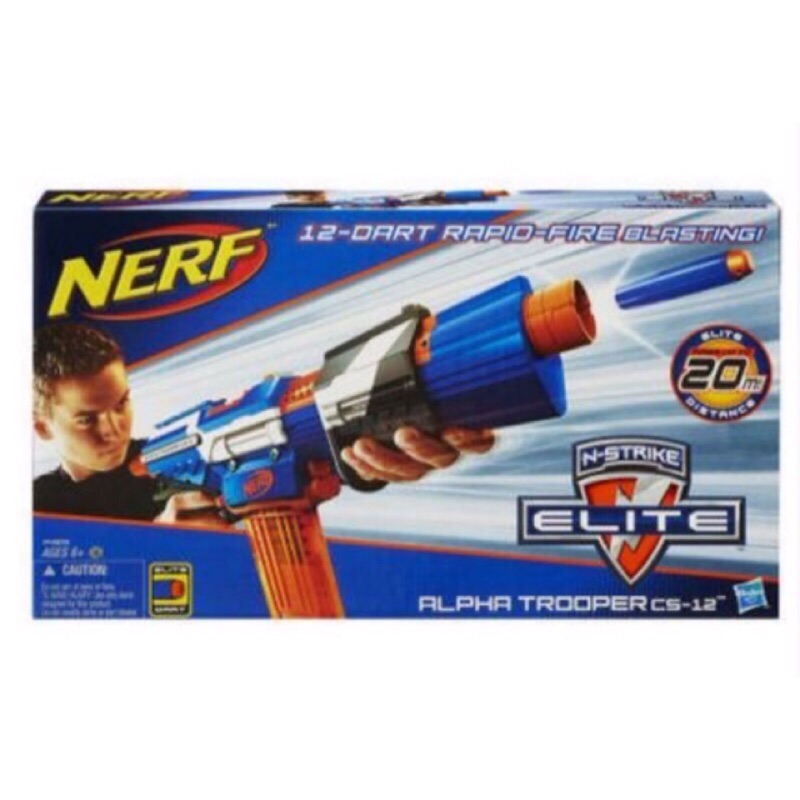 🌟NERF 菁英系列 罕見稀有 傘兵🌟⚠️限郵寄⚠️Elite ALPHA TROOPER CS-12 子彈 彈夾