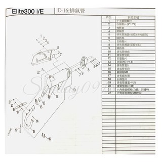 ELITE300i 300E 300R 250i 排氣管防燙蓋配件螺絲 尾蓋螺絲 AEON宏佳騰原廠零件