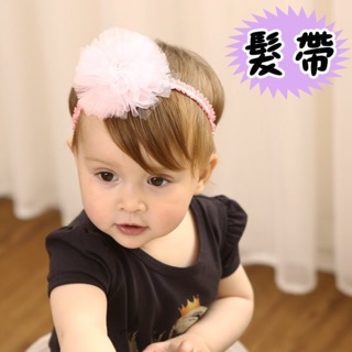 髮帶 韓國款氣質雪紡帶鑽花 寶寶 嬰兒 髮飾 頭帶 兒童 女童 婚禮 拍照 果漾妮妮【 P4054】