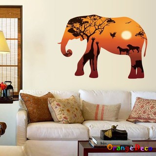 【橘果設計】北歐剪影大象 壁貼 牆貼 壁紙 DIY組合裝飾佈置