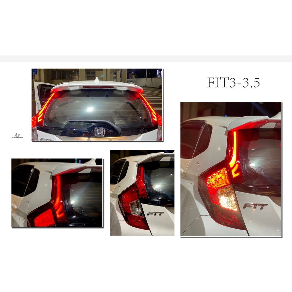 小傑-全新 HONDA FIT3 FIT3.5 14 15  LED 尾燈 後箱蓋 車廂蓋上尾燈 燻黑 紅殼 後燈