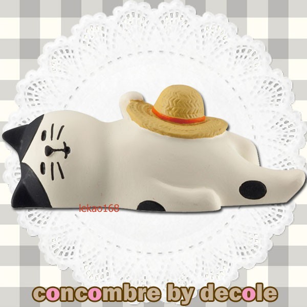 Decole concombre 加藤真治旅貓系列累了也要休息一下的三毛貓人偶 組