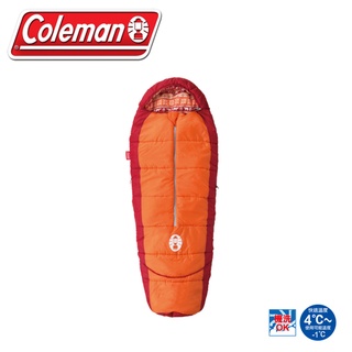 【Coleman 美國 兒童可調式睡袋《橘/C4》】CM-27271/露營用品/舒適睡墊/保暖睡袋/戶外登山