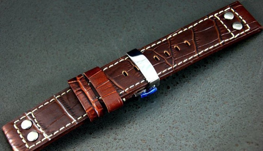 168錶帶配件 /Hamilton Steinhart - Nav 的新衣,banda軍錶飛行風格鉚釘 24mm,雙按式