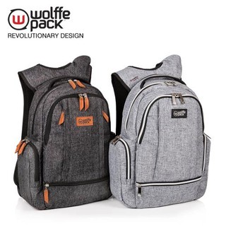 wolffepack 育兒媽媽包 使用掛鉤g-hooks插掛在嬰兒推車上 luna 20l 雙肩後背 灰色