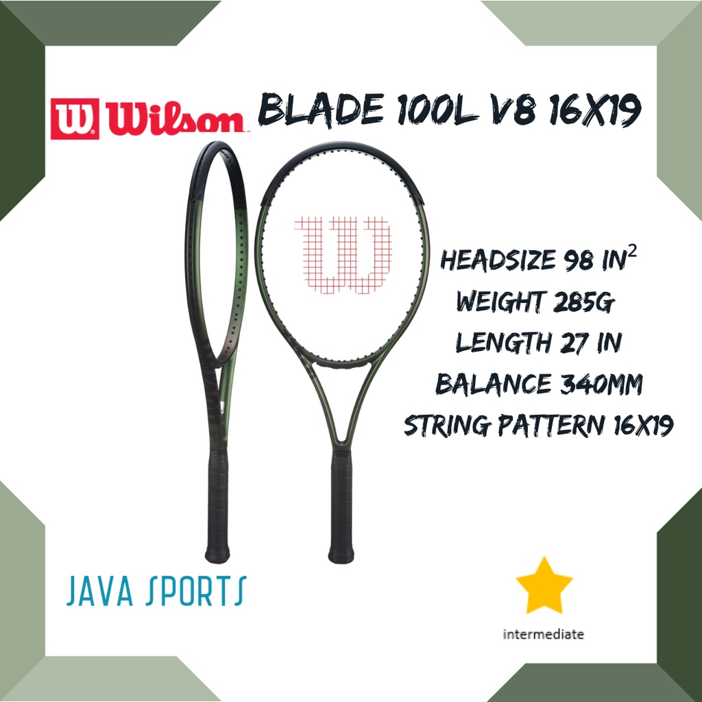 WILSON 威爾遜 Blade 網球拍 100L V8 中級 285g 100 in2