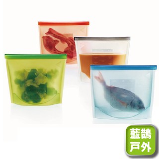 矽膠保鮮袋 矽膠保鮮密封袋 密封保鮮袋 環保收納袋 食品密封袋 食物袋 真空保鮮袋 分類袋【I08】 【藍鵲戶外】