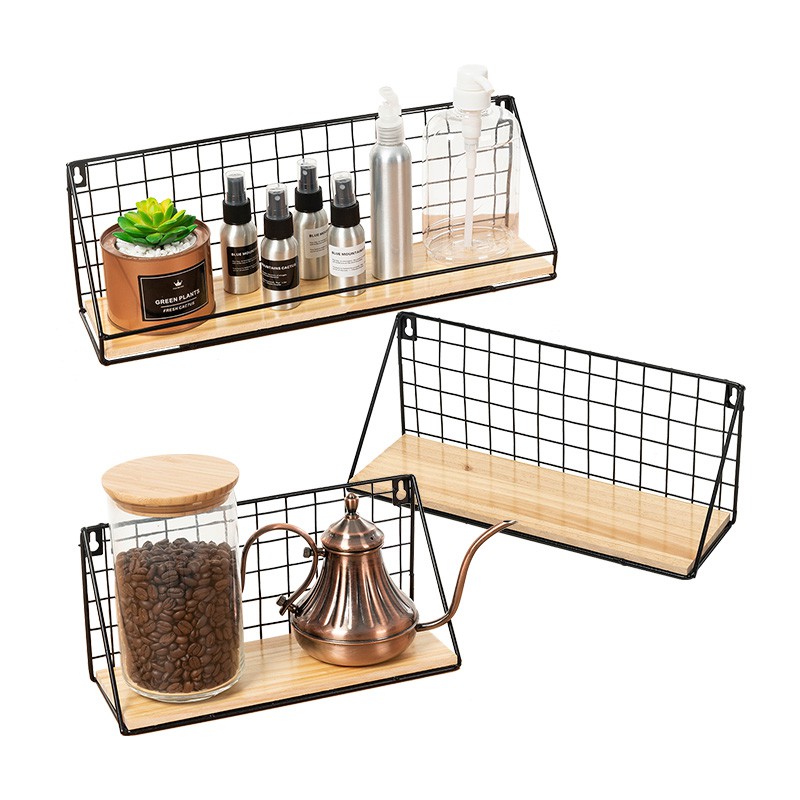 樂嫚妮日式和風壁掛置物架 送無痕鉤2入 網格收納架層板架隔板置物架蝦皮24h 現貨 蝦皮購物