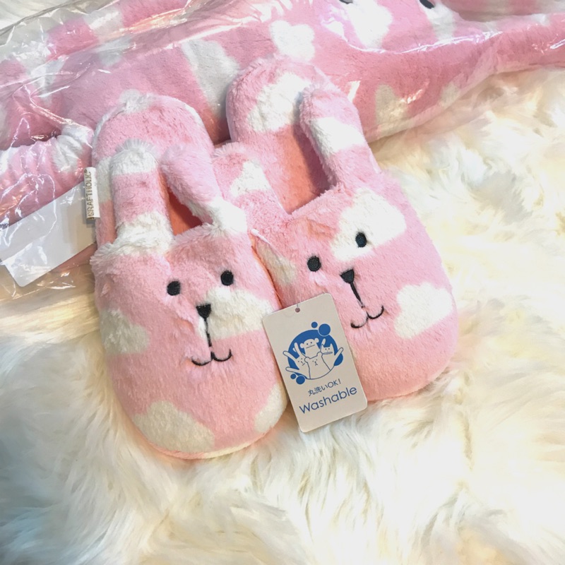 全新🇯🇵日本購入 正版 CraftHolic宇宙人 兔兔拖鞋 晚安系列 居家拖鞋 毛絨拖鞋 生日禮物 交換禮物