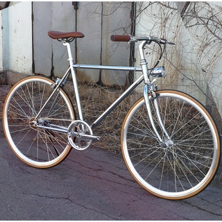 METTLER/梅勒 復古自行車英倫老式懷舊男女款電鍍 輕便公路通勤單車