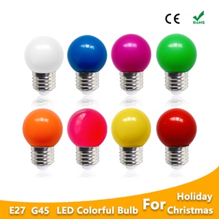 彩色 LED 燈泡 9 色燈裝飾節日聖誕燈泡 3W E27 220V G45