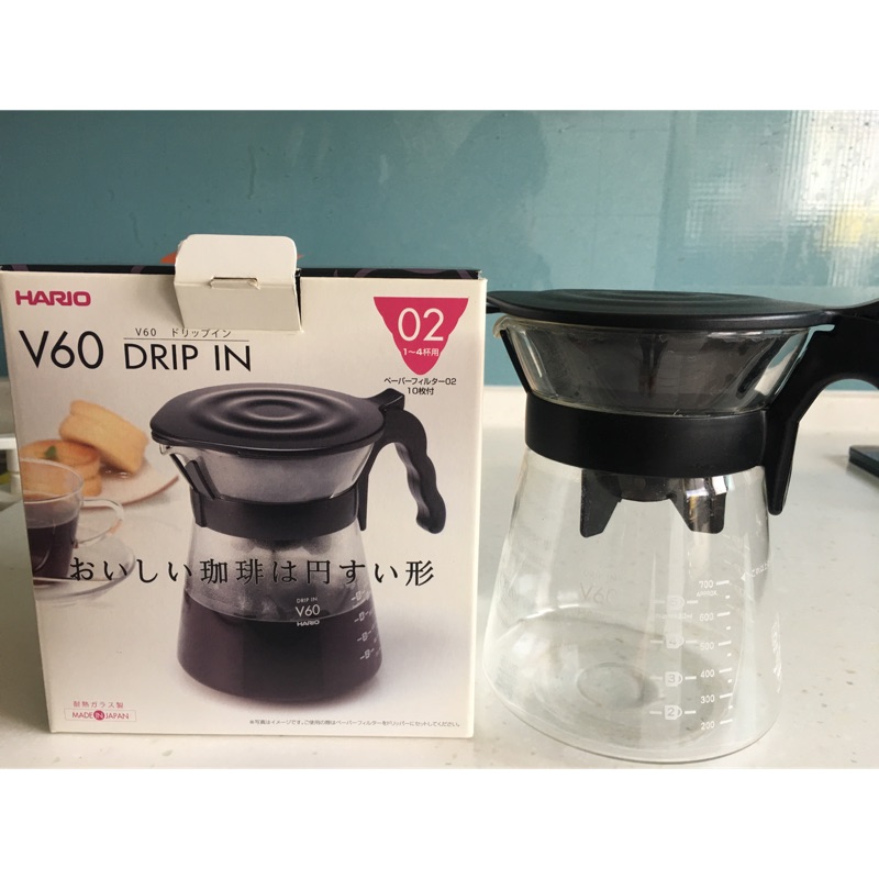 HARIO V60(700ml)玻璃手沖咖啡壺含贈送全新濾紙180片