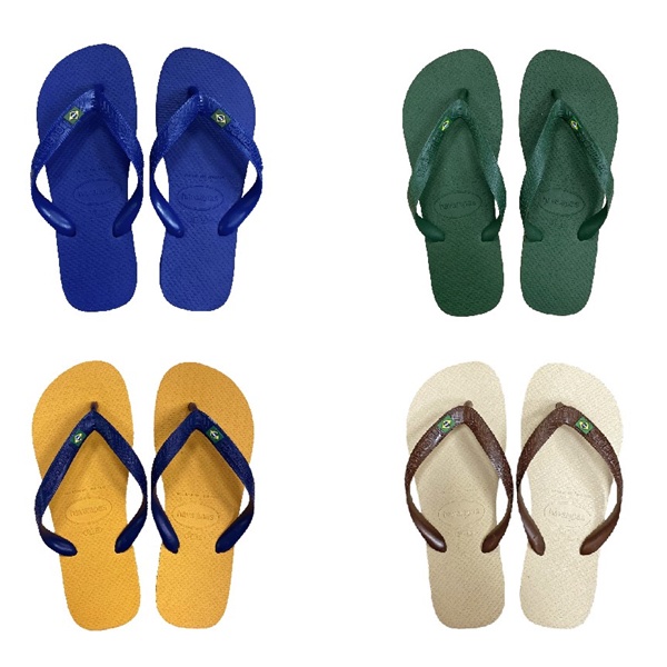 HAVAIANAS・中性・BRASIL系列・柑橘橙、海軍藍、亞馬遜綠、沙/咖啡．(型號：00002)・巴西集品