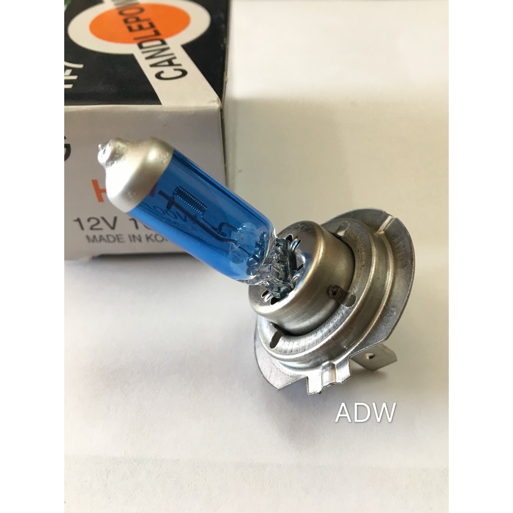 韓國CANDLEPOWER超白光石英燈泡 H7 12V 100W 藍管