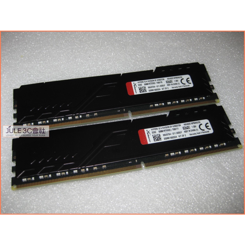 JULE 3C會社-金士頓 DDR4 3200 16G X2 共32G HX432C16FB3K2/32 雙通道 記憶體