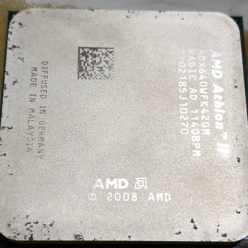 二手CPU AMD Athlon II X4 640 裸片無盒（已完善用海綿強化保護本體）