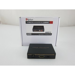 (全新品)DigiSun AH211 HDMI轉HDMI+ AUDIO(SPDIF+R/L) 音訊擷取器