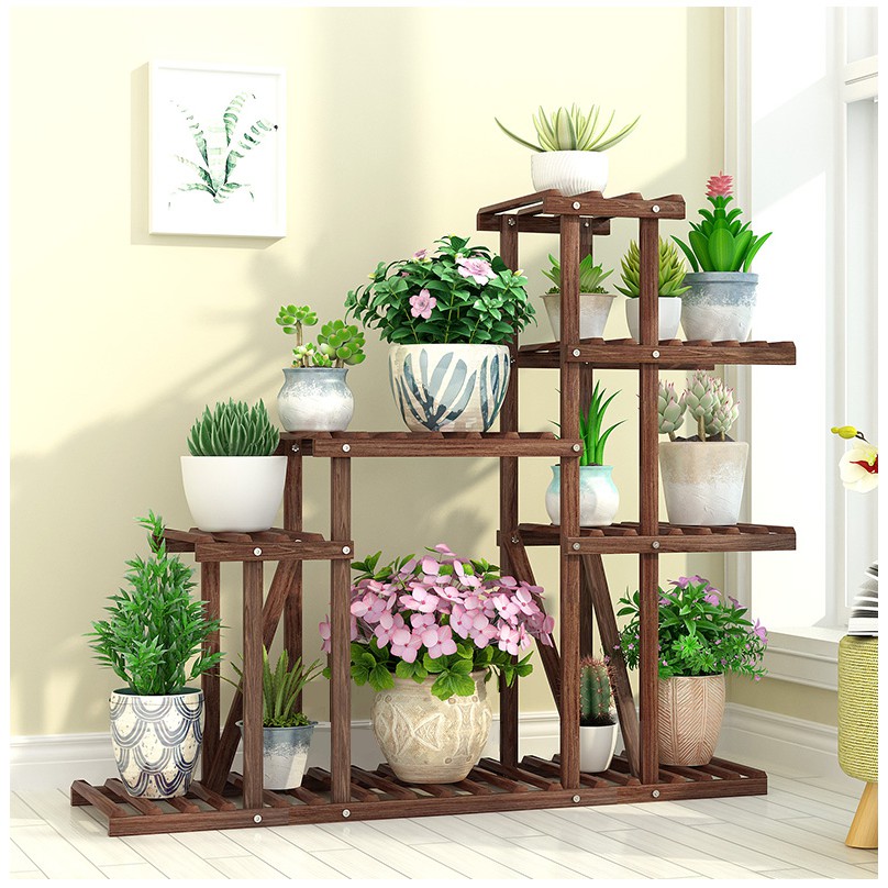 實木花架木製花架 台灣現貨附發票 1 高低盆景陽台綠蘿客廳室內外花盆架庭園擺飾美觀創意盆摘 蝦皮購物