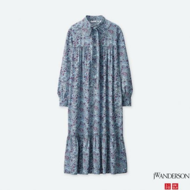 Uniqlo  jw Anderson 變形蟲 圖騰 洋裝 薄 春 絕版 聯名