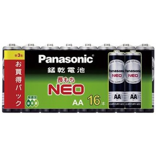 Panasonic 錳乾電池 3號AA 16入 黑錳電池3號 16入 國際牌電池