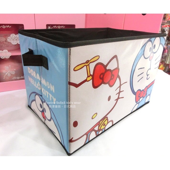 Doraemon 哆啦A夢 X HELLO KITTY聯名款折疊 收納箱-0