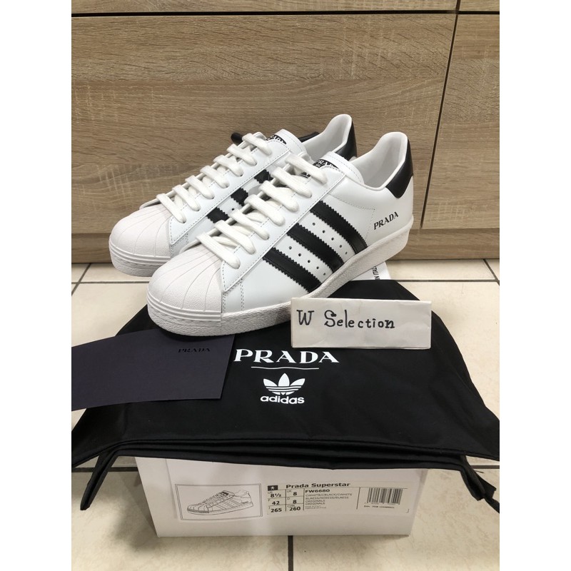 Adidas Prada Superstar 經典白 FW6680 精品鞋 UK8(US8.5)