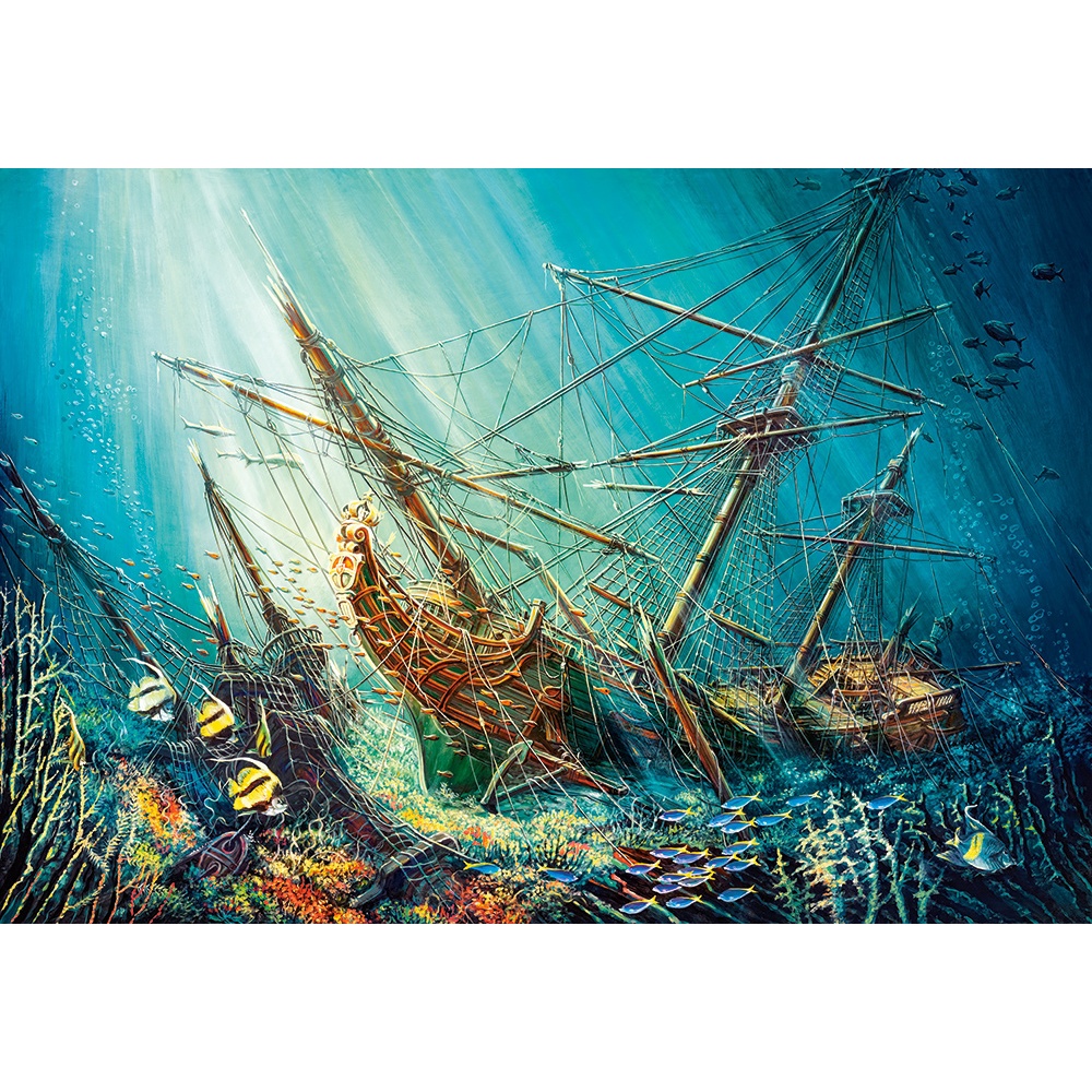 103805 1000片歐洲進口拼圖 CAS 繪畫 風景 船 海洋 寶藏