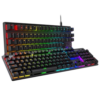 ☊✤金士頓鍵盤hyperx阿洛伊起源競技版RGB游戲機械鍵盤87鍵104靜音紅軸電競專用青軸冰軸便攜電腦辦公帶鍵帽套裝
