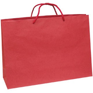 ☆╮Jessice 雜貨小鋪╭☆手提紙袋 大2K 赤牛微醺紅 (棉繩+底板 )寬43.5x高31x側13cm 20入