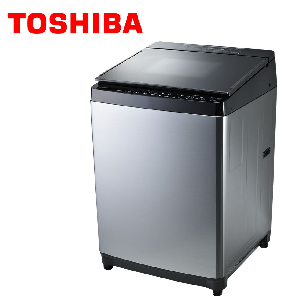 好禮送再贈吹風機TID960TW/TOSHIBA東芝鍍膜勁流雙飛輪超變頻16公斤洗衣機-髮絲銀(AW-DMG16WAG)