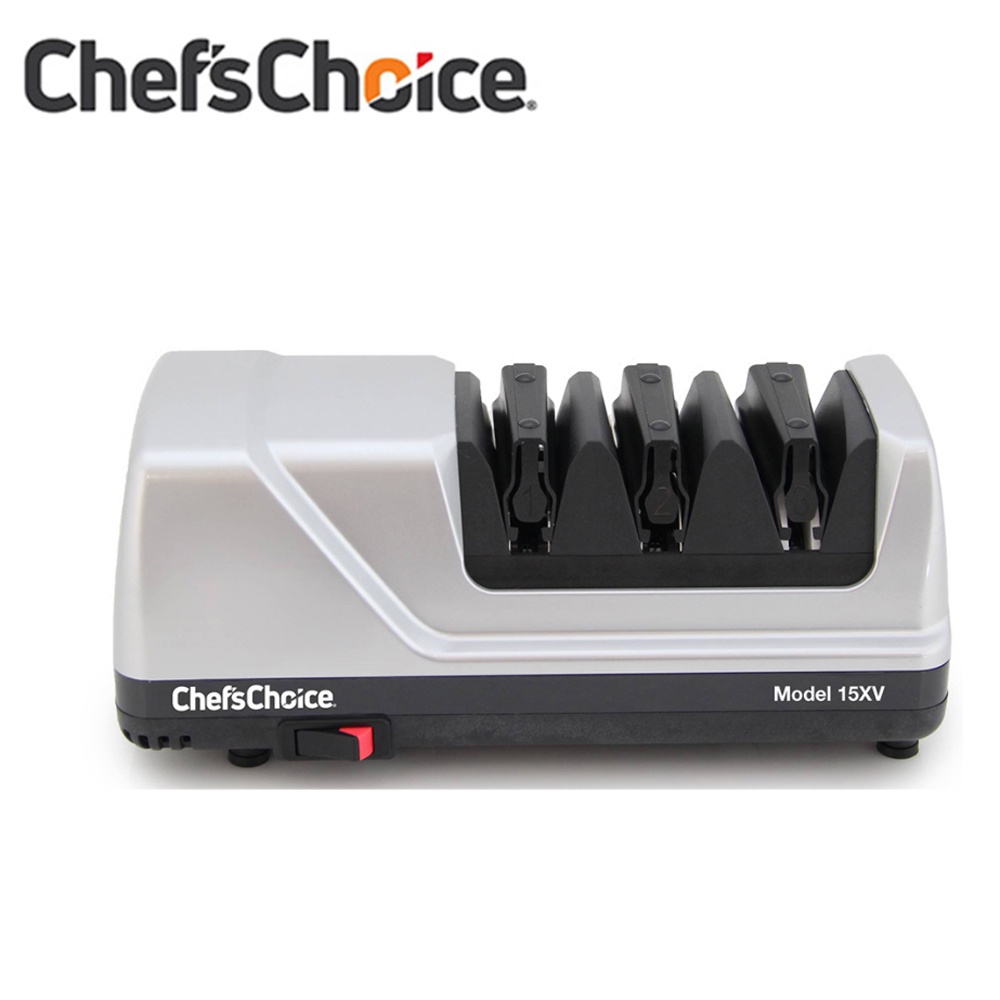 【Chef's Choice】Trizor XV專業鑽石電動磨刀機 M15PW 白金色