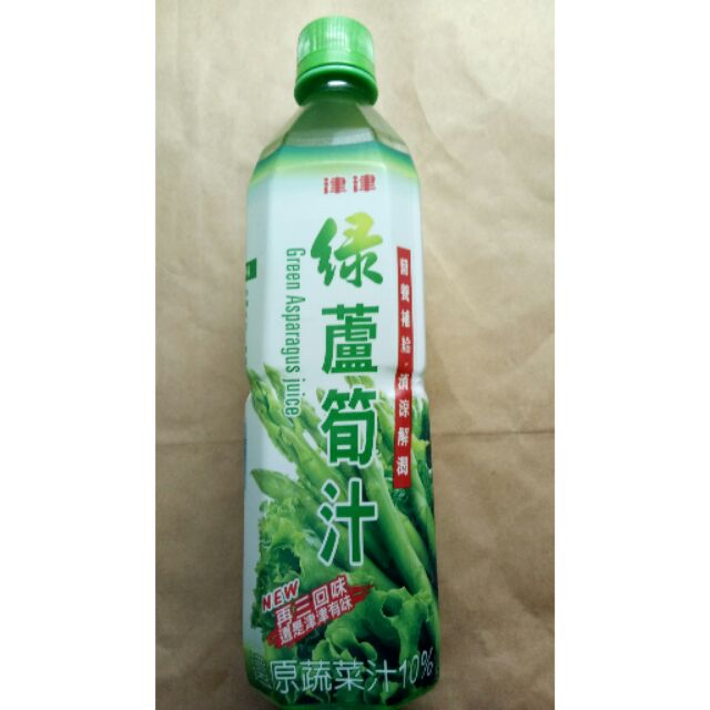 津津綠蘆筍汁PET600(一箱24入）