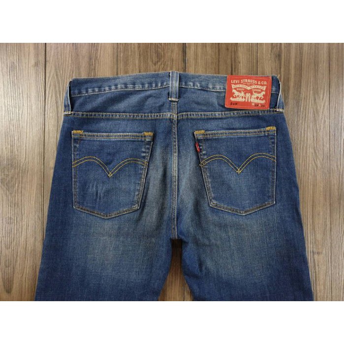 Levi's 504 Levis 藍色 彈性材質 小直筒 牛仔褲 34腰 W34 L34 李維氏