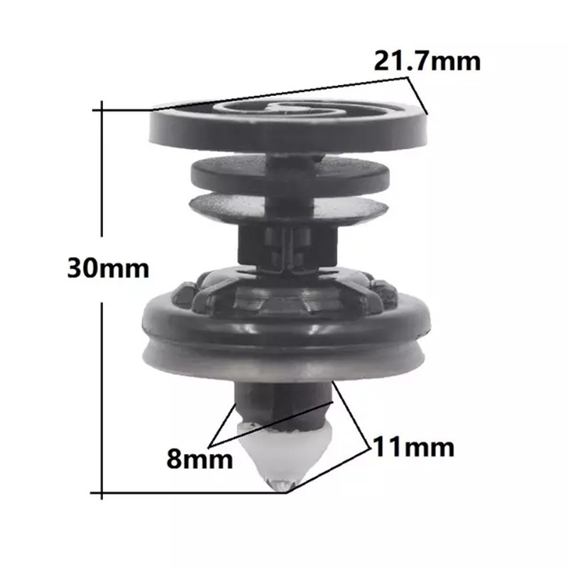 VOLKSWAGEN 5 件裝汽車門板裝飾緊固件鉚釘固定夾適用於奧迪大眾途安速騰帕薩特 B6 Polo 高爾夫