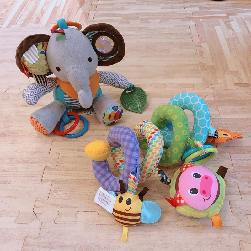 [正品自售] 美國Skip Hop&amp;Infantino感統嬰兒推車吊飾玩具 (二手)