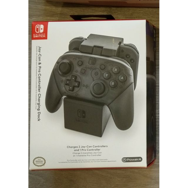 Switch 原廠授權 PowerA Joy-con Pro 兩用手把充電底座