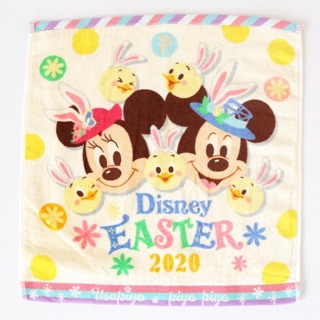 Disney迪士尼 米奇 米妮復活節兔子造型大方巾 毛巾
