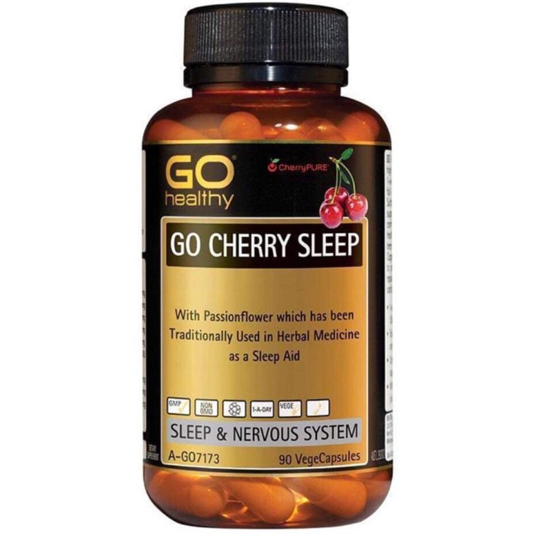 (最後一瓶)澳洲【GO Healthy】90粒容量櫻桃睡眠膠囊 CHERRY SLEEP 正品100%