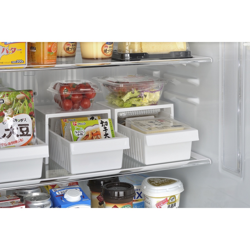 日本製 抗菌冷凍庫收納架 消臭冷藏室收納架 2入 白色