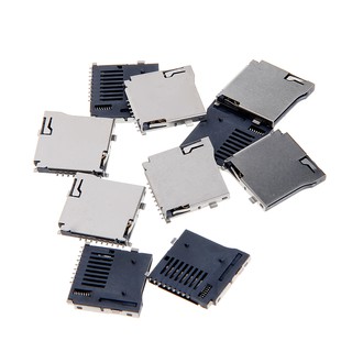 10pcs Push-Push Type TF Micro SD 卡插座適配器自動 PCB 連接器