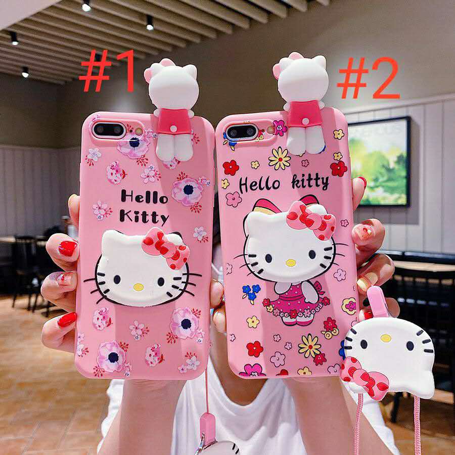 華為 Y7 Y9 Y6 prime 2017 2018 2019 TPU 手機殼 Hello Kitty 粉色帶娃娃和掛