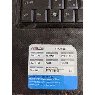 華碩ASUS f80l 筆記型電腦二手