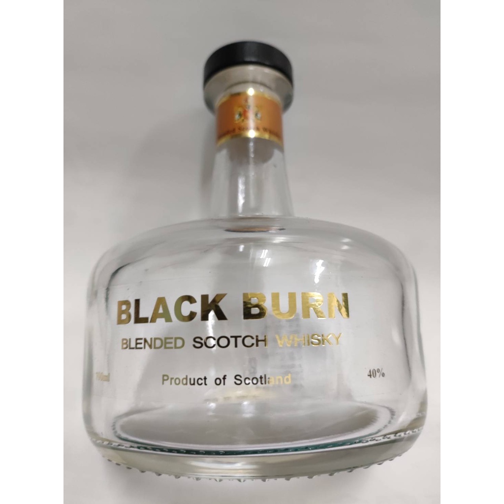 二手品 1856 布雷本蘇格蘭威士忌 700ml Black burn/空酒瓶/玻璃瓶/酒瓶/裝飾/花瓶/收藏 酒店擺飾