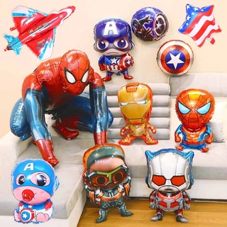 Hot Marvel 3D 蜘蛛俠鋼鐵俠鋁箔氣球復仇者聯盟主題生日快樂派對裝飾嬰兒送禮會兒童玩具禮物