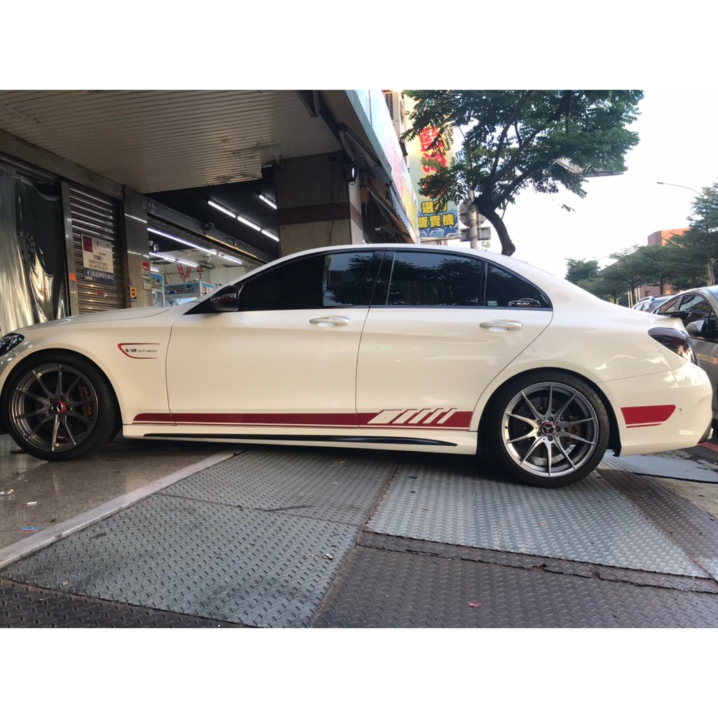 【凱威車藝】Benz 賓士 W205 德國原廠 車身 線條 貼紙 C300  C63 ED1 AMG C180 彩貼