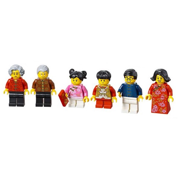 《 保存良好 二手 現貨 直接下標》 LEGO 樂高 80101 亞洲限定 年夜飯 農曆新年 單售人偶 共6隻 不拆售