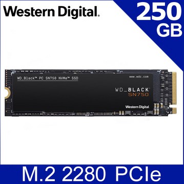 全新 WD 黑標 SN750 250GB NVMe PCIe SSD固態硬碟(WDS250G3X0C)