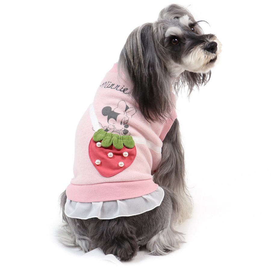 貝果貝果 日本 PetParadise 代理 Disney 草莓米妮雪紡背心上衣 [D13796]