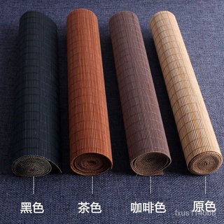 🔥臺灣熱賣🔥 茶席 竹蓆 竹簾 茶墊 禪意日式盃墊隔熱墊茶簾茶盤墊子桌旂可客製 訂製防水茶席 禪意布藝桌旗 席方