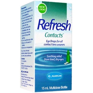 【現貨】愛力根 麗眼舒 Refresh Contacts隱形眼鏡潤濕液(15ml)-特價優惠中-效期2026.01
